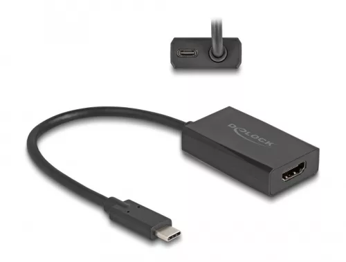 Delock Adapter HDMI anya - USB Type-C  apa (DP Alt Mode) 4K, PD 100 W-tal (DL-61058)