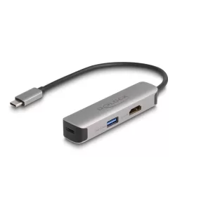   Delock USB Type-C  adapter 4K 60 Hz   s HDMI-hez A- és USB Type-C  adat + PD 92 W porttal (DL-61060)