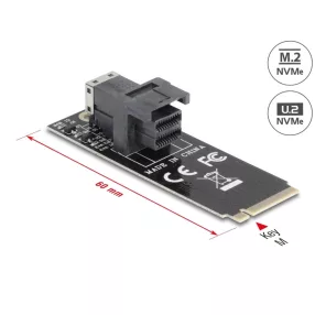   Delock Adapter, M.2 aljzat M nyílással > SFF-8643 NVMe 2260 (DL-61070)