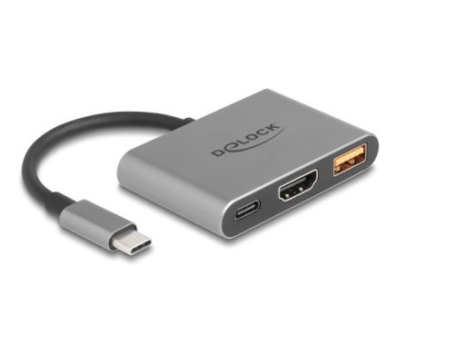 Delock USB Type-C  adapter 4K 30 Hz   s HDMI-hez A- és USB Type-C  PD 2.0 90 W porttal