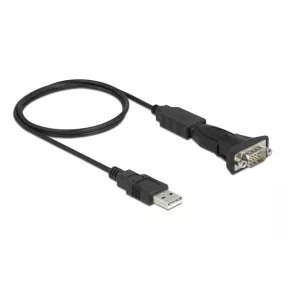   Delock Adapter A-típusú USB 2.0 - 1 x soros RS-232 D-Sub 9 tűs apa anyacsavarokkal (DL-61506)
