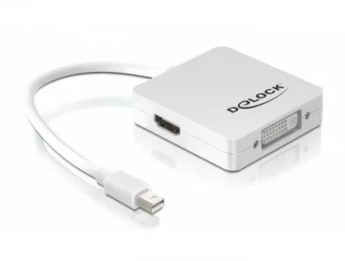 Delock Adapter Displayport mini > Displayport / HDMI / DVI 29tűs (DL-61768)