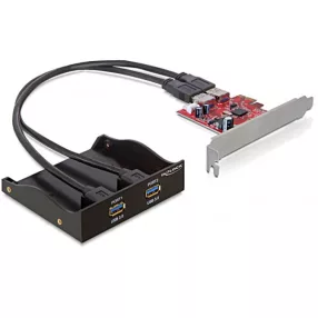   Delock USB 3.0 előlapi panel (2 porttal), PCI Express csatlakozással (DL-61775)