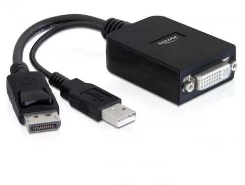 Delock Adapter Displayport apa> DVI-I 24+5 anya active (DL-61855)