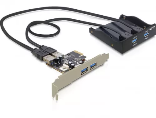 Delock elülső panel, 2 x USB 3.0 + PCI Express Card 2 x USB 3.0 (DL-61893)
