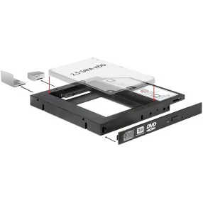   Delock Slim SATA 5.25 illeszto-keret, 1 x 2.5 SATA HDD/SSD-hez (DL-61993)