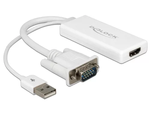 Delock VGA HDMI adapter audió funkcióval (DL-62460)