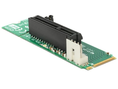 Delock Adapter, M.2 NGFF kulcs M dugó > PCI Express x4 nyílás