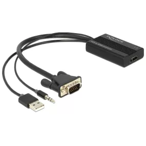 Delock VGA-HDMI adapter audió funkcióval (DL-62597)