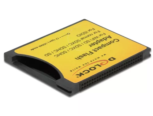 Delock Compact Flash-adapter > iSDIO (WiFi SD), SDHC, SDXC memóriakártyához, 25Mbps (DL-62637)