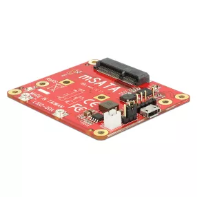   Delock Raspberry Pi átalakító USB Micro-B-csatlakozóhüvellyel > sebességű mSATA 6 Gb/s (DL-62648)