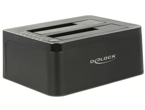 Delock Duál dokkoló állomás SATA HDD > USB 3.0 klónozási funkcióval (DL-62661)