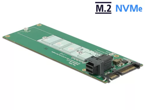 Delock SATA-átalakító, 22 tűs / SFF-8643 NVMe > 1 x M.2 NGFF M aljzat (DL-62703)