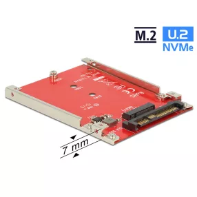   Delock 2.5  átalakító U.2 SFF-8639 > M.2 NVMe M aljzat - 7 mm (DL-62725)