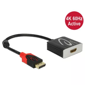   Delock Adapter Displayport 1.2-dugós csatlakozó > HDMI-csatlakozóhüvely 4K 60 Hz aktív (DL-62734)