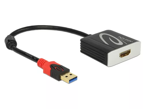 Delock Adapter USB 3.0 A-típusú csatlakozódugóval > HDMI csatlakozóhüvellyel (DL-62736)