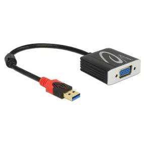   Delock Adapter USB 3.0 A-típusú csatlakozódugóval > VGA csatlakozóhüvellyel (DL-62738)