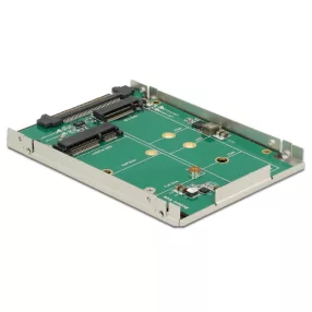   Delock 2.5 -os SATA Express átalakító / U.2 > 1 x M.2 / 1 x mSATA merevlemezházzal, 9,5 mm (DL-62786)