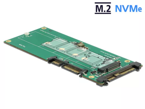 Delock Átalakító U.2 SFF-8639 NVMe / SATA 22 tus > 1 x M.2 M aljzat (DL-62864)