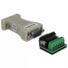   Delock Átalakító 1 x soros RS-232 DB9 anya - 1 x soros RS-422/485 DB9-es apa ESD védelemmel 15 kV (DL-62920)