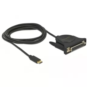   Delock Adapter USB Type-C  2.0 apa > 1 x párhuzamos DB25 anya csatlakozó (DL-62980)