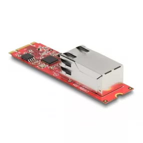   Delock Átalakító M.2 Kulcs B+M bemeneti - 1 x RJ45 2,5 Gigabit LAN vízszintes csatlakozó (DL-62985)