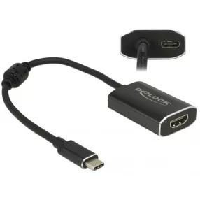   Delock Adapter USB Type-C  csatlakozódugóval > HDMI csatlakozóhüvellyel (DP váltakozó mód) 4K 60 Hz (DL-62988)