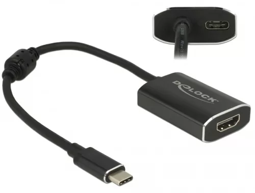 Delock Adapter USB Type-C  csatlakozódugóval > HDMI csatlakozóhüvellyel (DP váltakozó mód) 4K 60 Hz (DL-62988)