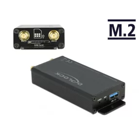   Delock USB 3.0 átalakító B modulú M.2 kulcshoz SIM csatlakozó felülettel és záró lappal (DL-63172)