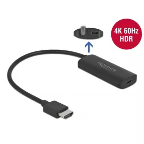   Delock adapter HDMI-A apa USB Type-C  anya csatlakozóra (DP Alt mód) 4K 60 (DL-63251)