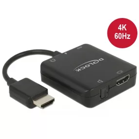 Delock HDMI-hangkivonatoló, 4K 60 Hz, kompakt (DL-63276)