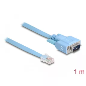   Delock RS-232 DB9 típusú adapter apa - 1 x RS-232 RJ45 soros apa 1 m (DL-63353)
