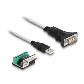   Delock USB 2.0 A-típusú adapter   1 x soros RS-422/485 apa 6 tűs terminal blockkal 5 V 1,8 m (DL-63465)