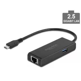   Delock USB Type-C  adapter USB A-típusú hüvely 2,5 Gigabit LAN (DL-63826)