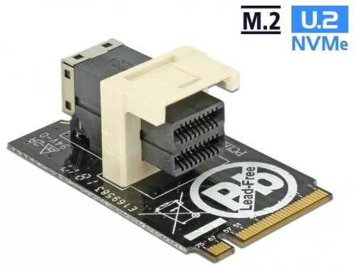 Delock Adapter M.2 Kulcs M > SFF-8643 NVMe horizontális 2242 (DL-63918)
