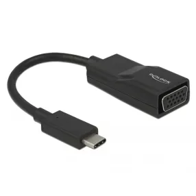   Delock Adapter USB Type-C  csatlakozódugóval > VGA csatlakozóhüvellyel (DP váltakozó mód) (DL-63923)