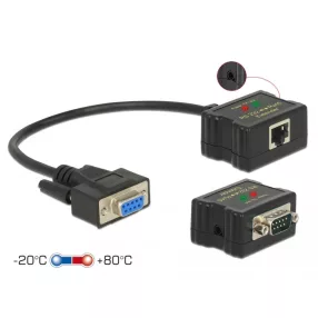   Delock Bovíto RS-232 DB9 anya RJ45 anya - RS-232 DB9 apa RJ45 anya ESD védelem 1200 m távolságban sz (DL-63934)