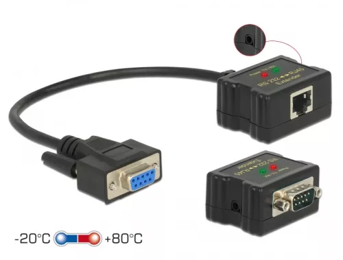 Delock Bovíto RS-232 DB9 anya RJ45 anya - RS-232 DB9 apa RJ45 anya ESD védelem 1200 m távolságban sz (DL-63934)
