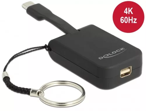 Delock USB Type-C  adapter mini DisplayPort-hoz (DP Alt Mode) 4K 60 Hz - kulcstartón (DL-63939)