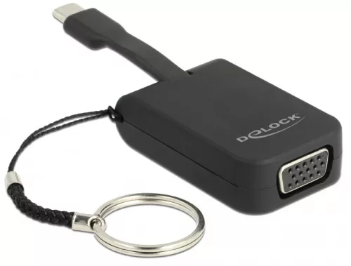 Delock USB Type-C  adapter VGA-hoz (DP Alt Mode) - kulcstartón (DL-63941)