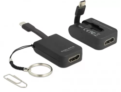 Delock USB Type-C adapter HDMI-hoz (DP Alt Mode) 4K 30 Hz - kulcstartón (DL-63942)