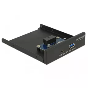   Delock 3.5" USB 3.1 Gen 1 előlap 1 x USB Type-C  + 1 x USB Typ-A (DL-63962)