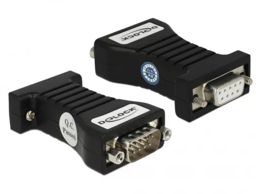 Delock Leválasztó 1 x soros RS-232 DB9 anya - 1 x soros RS-232 DB9 apa, 3 kV (DL-63968)