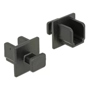   Delock Porvédő USB 3.0 B típusú kimenethez fogantyúval 10 db fekete (DL-64010)