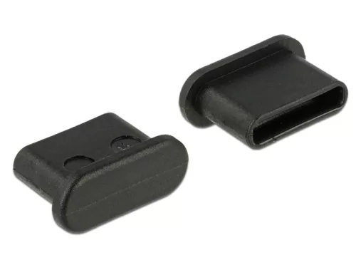 Delock Porvédo USB Type-C  kimenethez fogantyú nélkül 10 darab fekete (DL-64014)