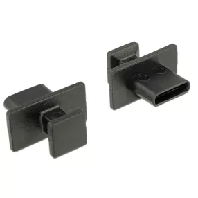   Delock Porvédő USB Type-C  kimenethez nagy fogantyúval 10 darab fekete (DL-64015)
