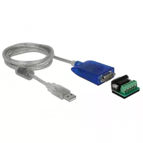   Delock Átalakító USB A-típusú   Soros RS-422/485 DB9 túlterhelés védelemmel, 600 W és kibővített hőm (DL-64055)