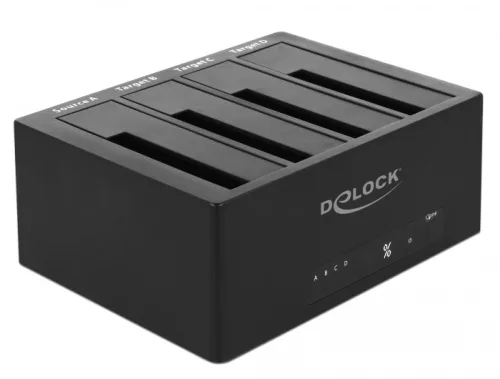 Delock USB 3.0 Dokkoló állomás 4 db. SATA HDD / SSD számára klón funkcióval (DL-64063)