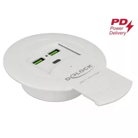   Delock USB Type-C tölto PD 85 W + Qualcomm Quick Charge 3.0 asztali rögzítésre (DL-64065)