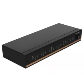   Delock USB 2.0 csatlakozóval rendelkező, 12 portos, soros RS-232 hub túlterhelés védelemmel és kibőv (DL-64070)